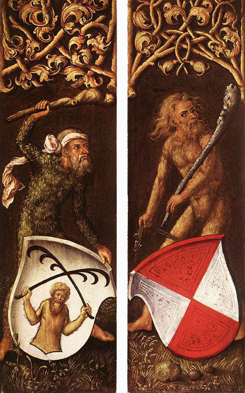 Sylvan Men-with Heraldic Shields